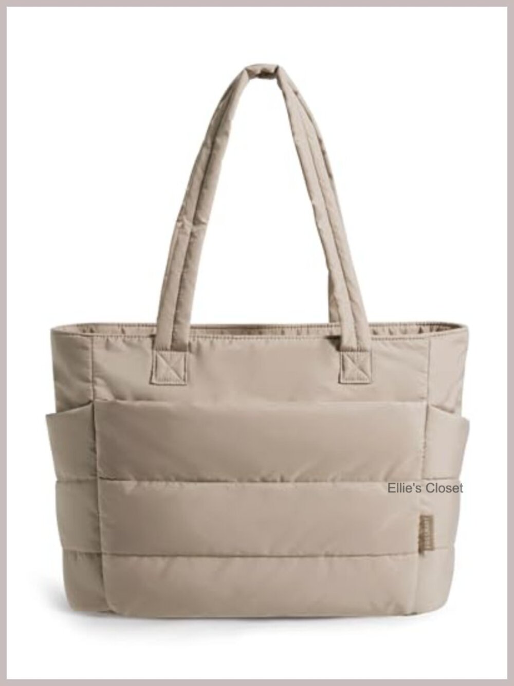 Lightweight Puffer Tote Bag for Women, Work Laptop Tote, 20L
